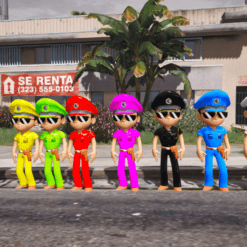 GTA 5 Mods Colourful Little Singham 10 Ped Combo Pack