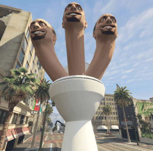 GTA 5 Mods Skibidi Toilet 3 Head Giant