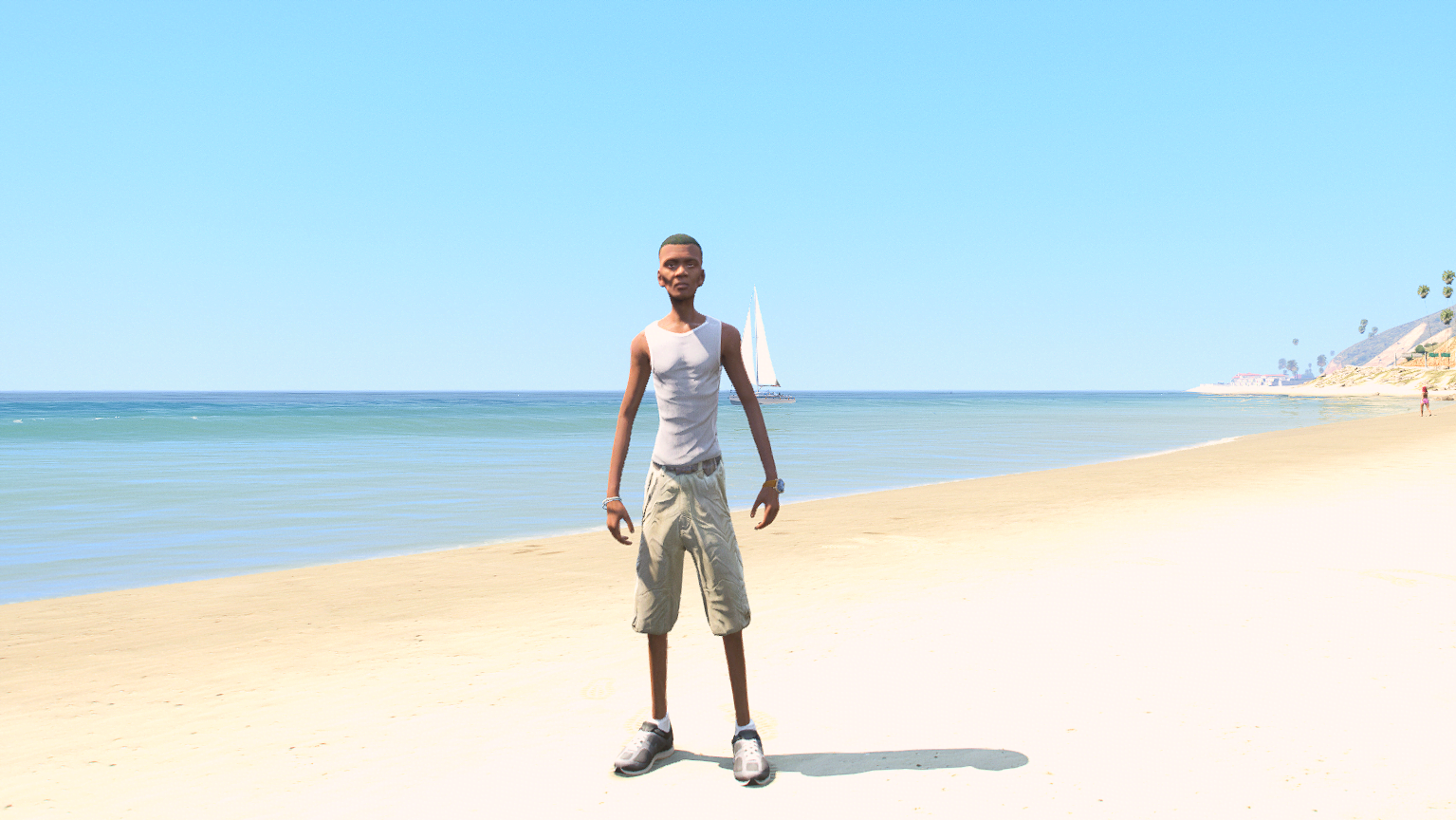 GTA 5 Mods Skinny Franklin Addon Ped