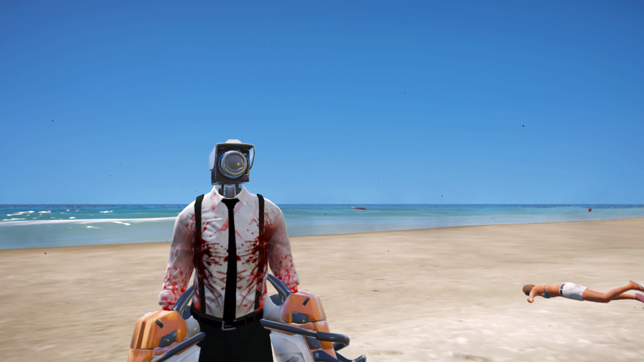 GTA 5 Mods Chainsaw Cameraman Addon Ped