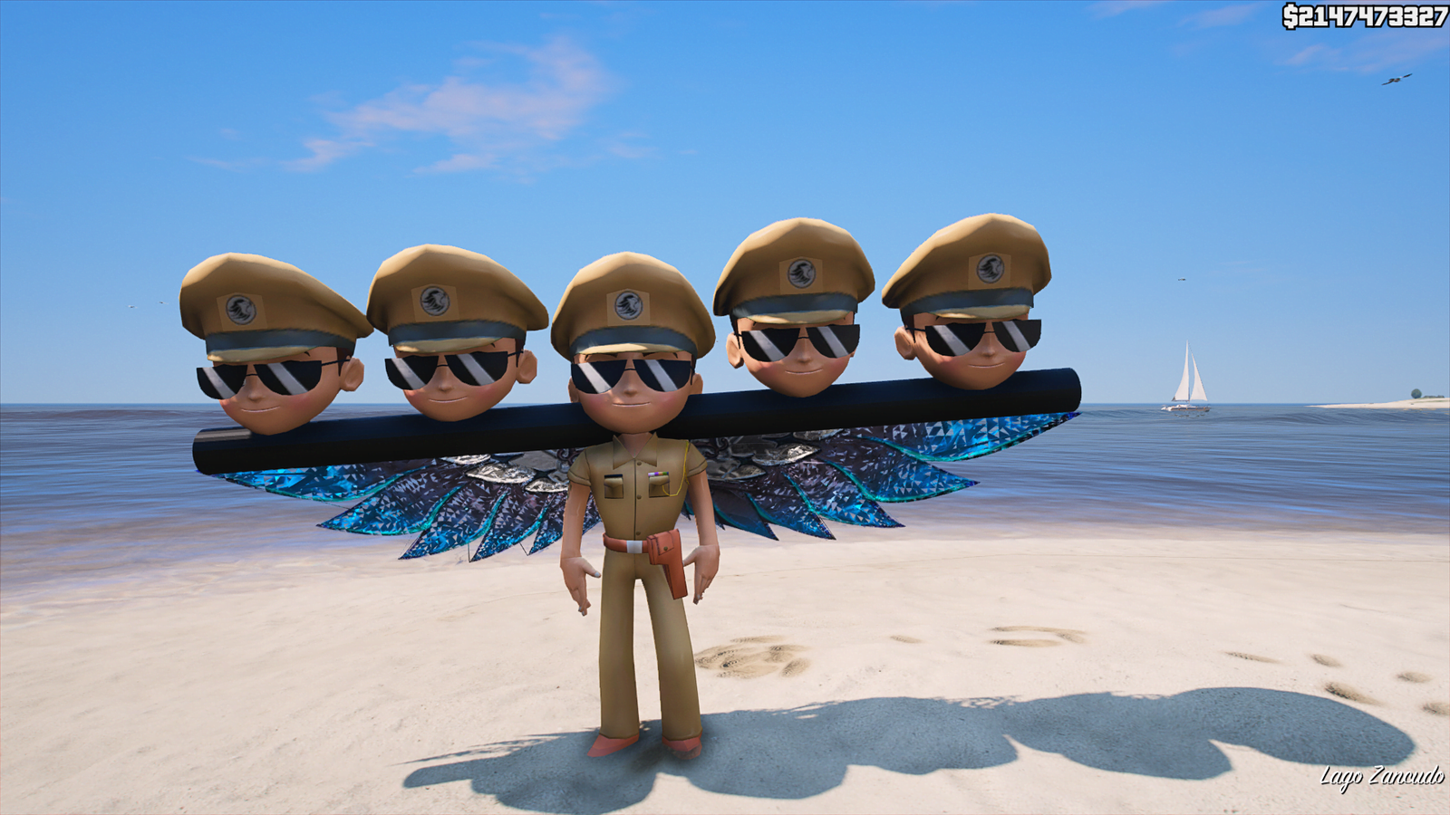 GTA 5 Mods Little Singham 5 Head Addon Ped