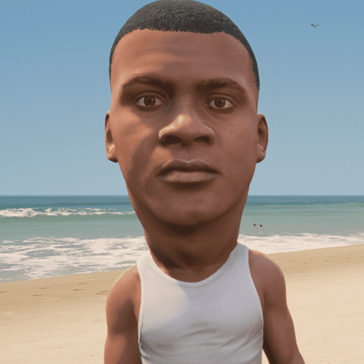 GTA 5 Mods Franklin Big Head Addon Ped (V2)