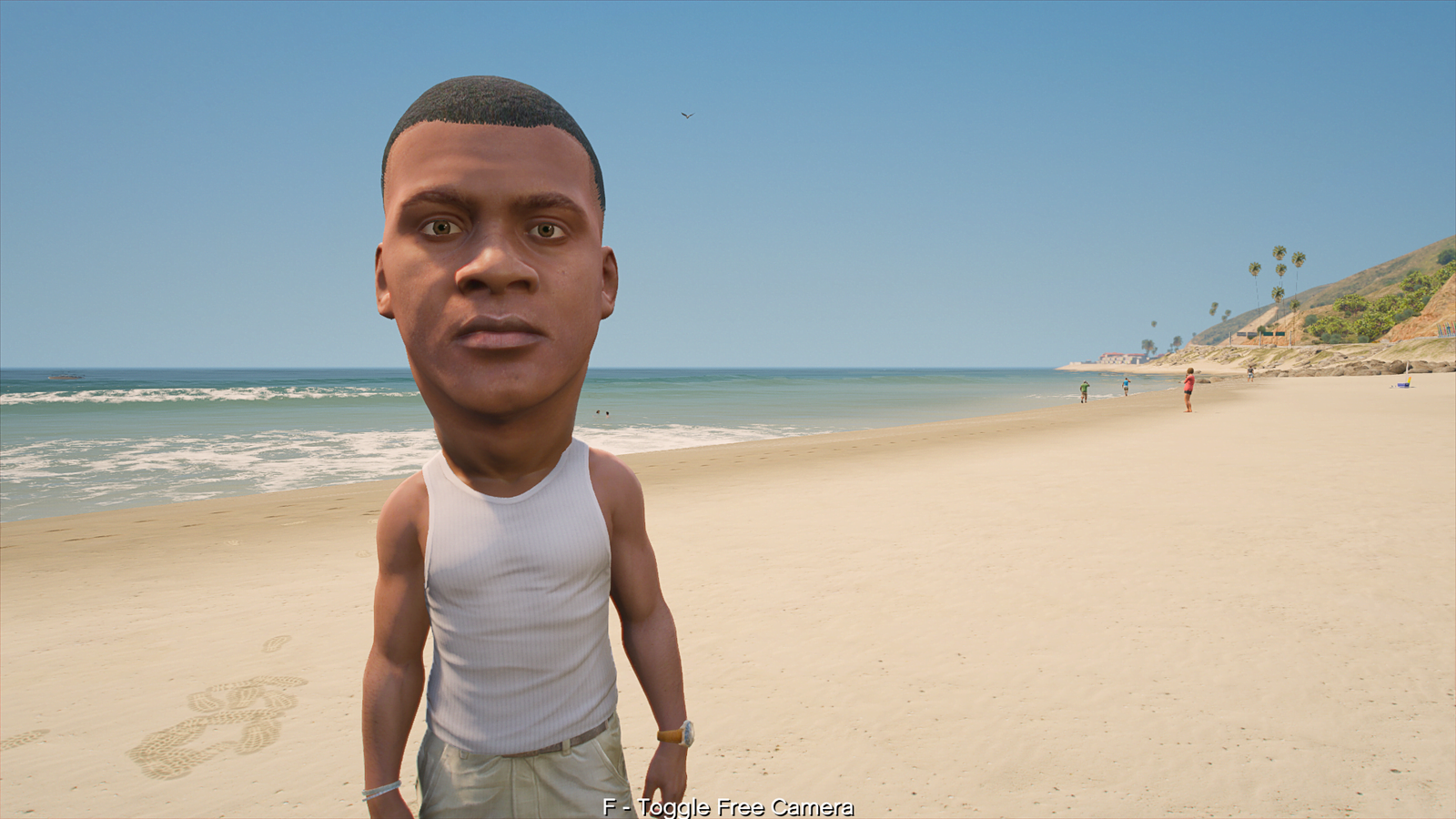 GTA 5 Mods Franklin Big Head Addon Ped (V2)