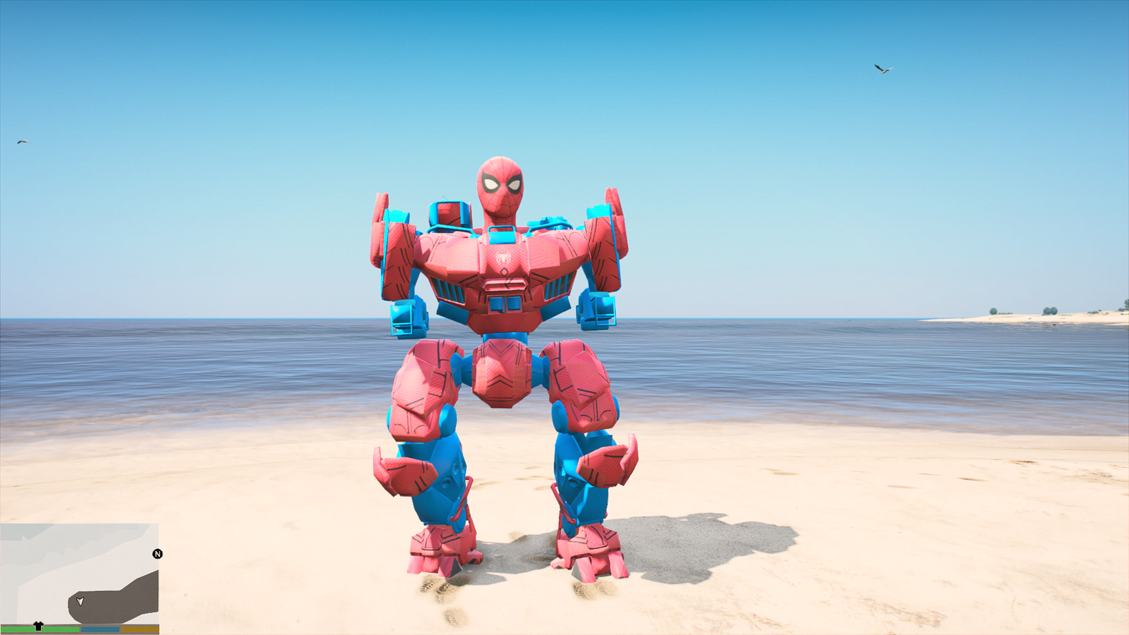 GTA 5 Mods Spiderman Robot Addon Ped (Lv2)