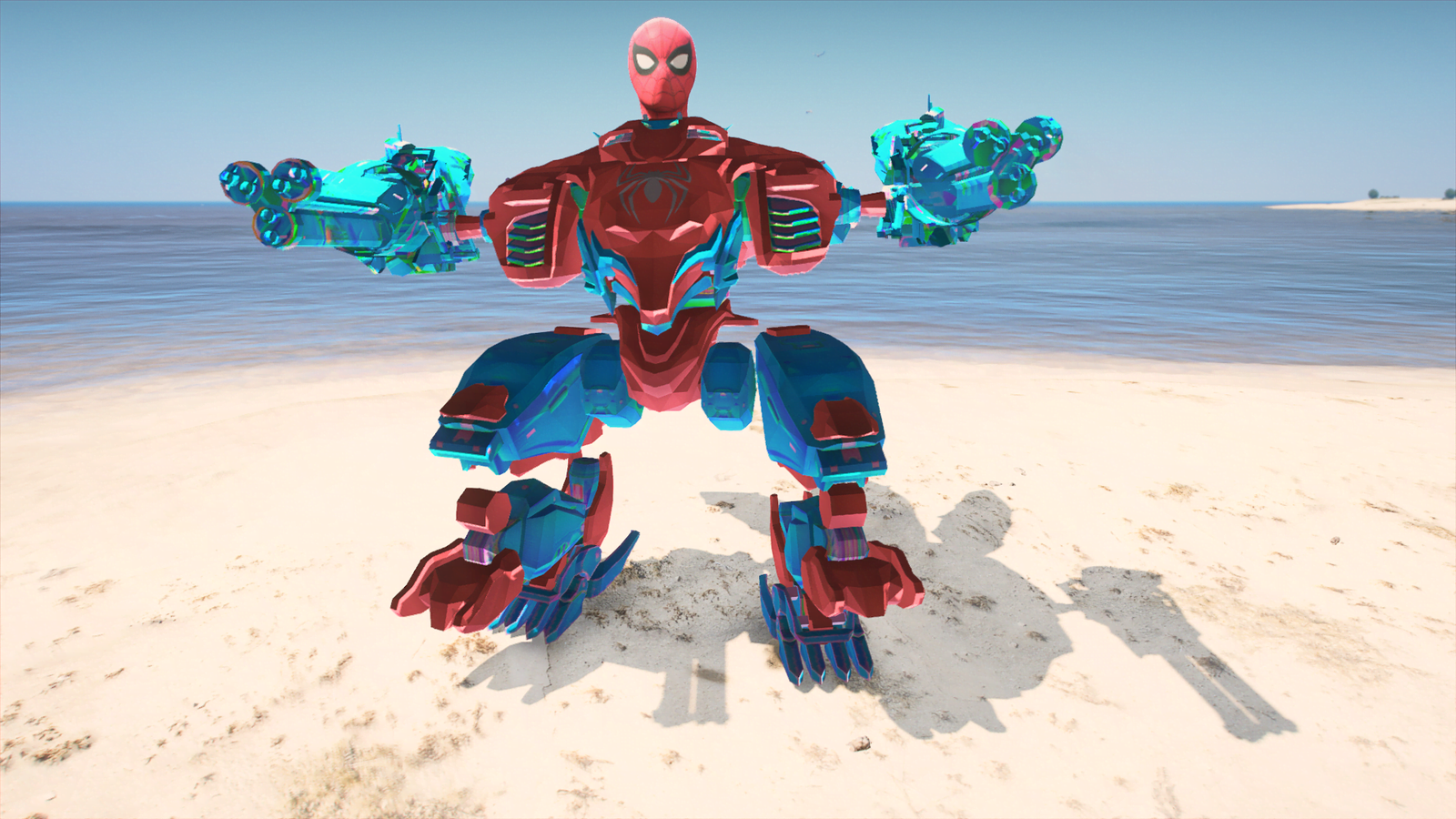 GTA 5 Mods Spiderman Robot Addon Ped (Lv3)