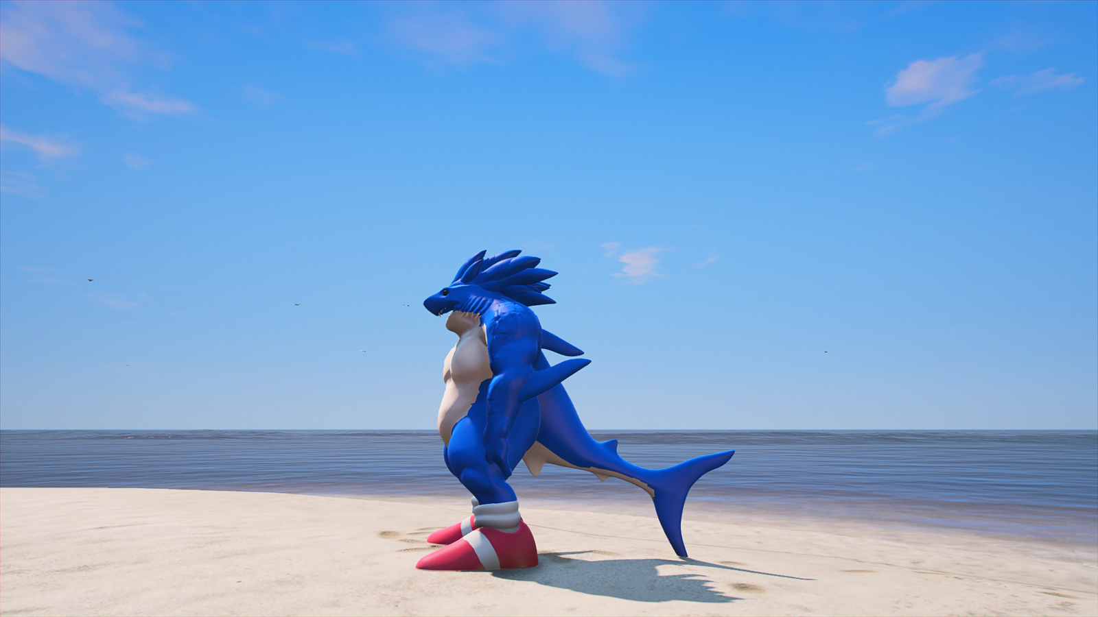 GTA 5 Mods Shark Sonic Addon Ped (V4)