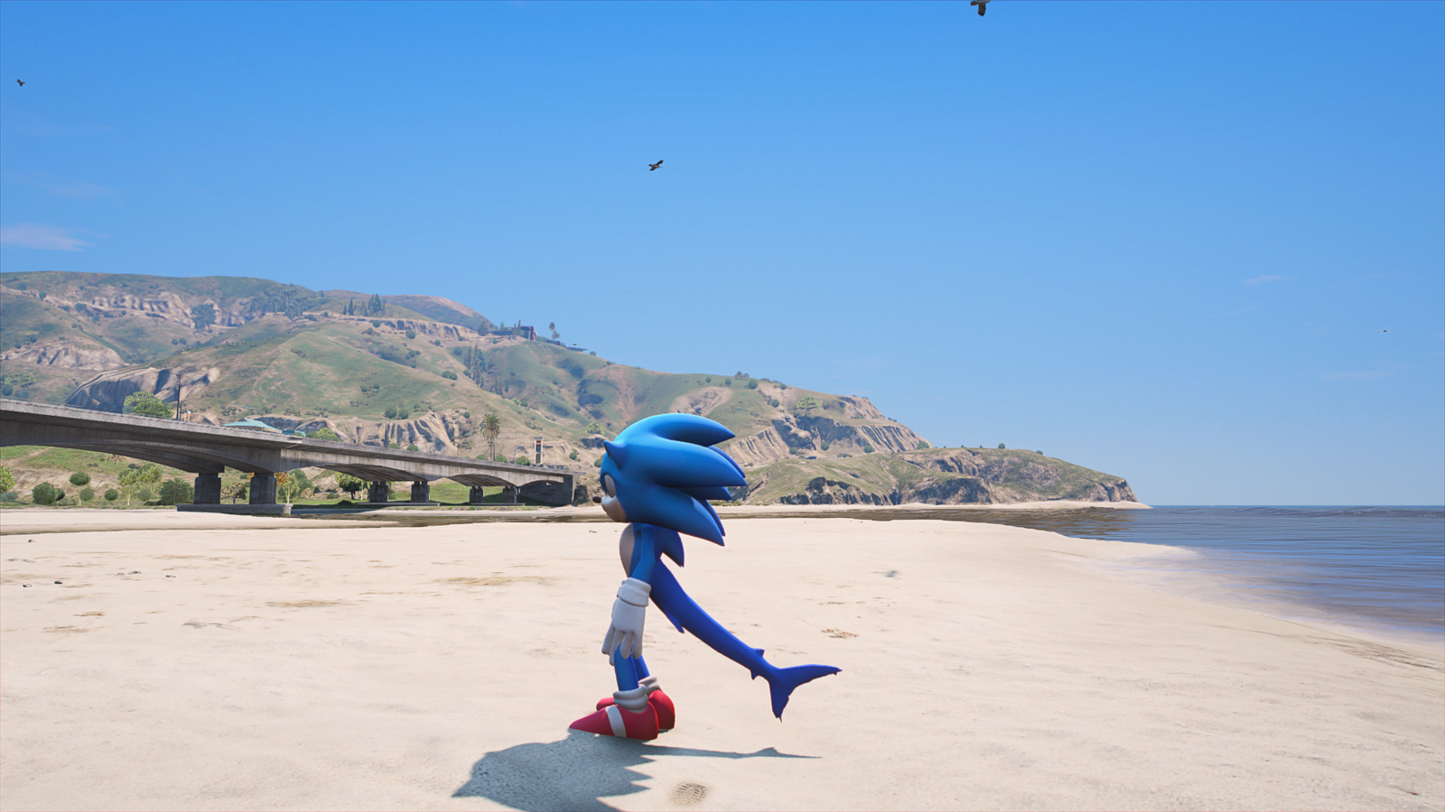 GTA 5 Mods Shark Sonic Addon Ped (V1)