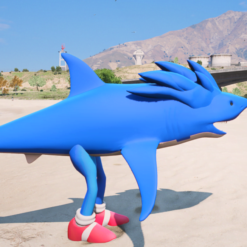 GTA 5 Mods Shark Sonic Addon Ped (V6)