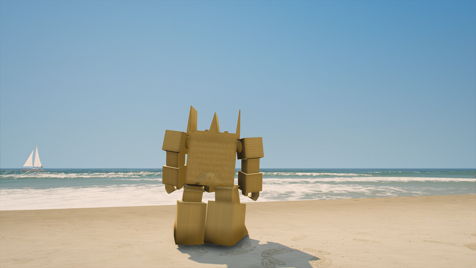 GTA 5 Mods Cardboard Robot Addon Ped