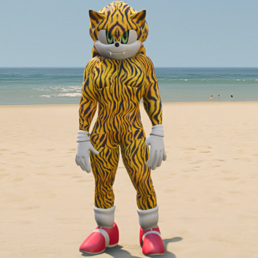 GTA 5 Mods Tiger Sonic Addon Ped