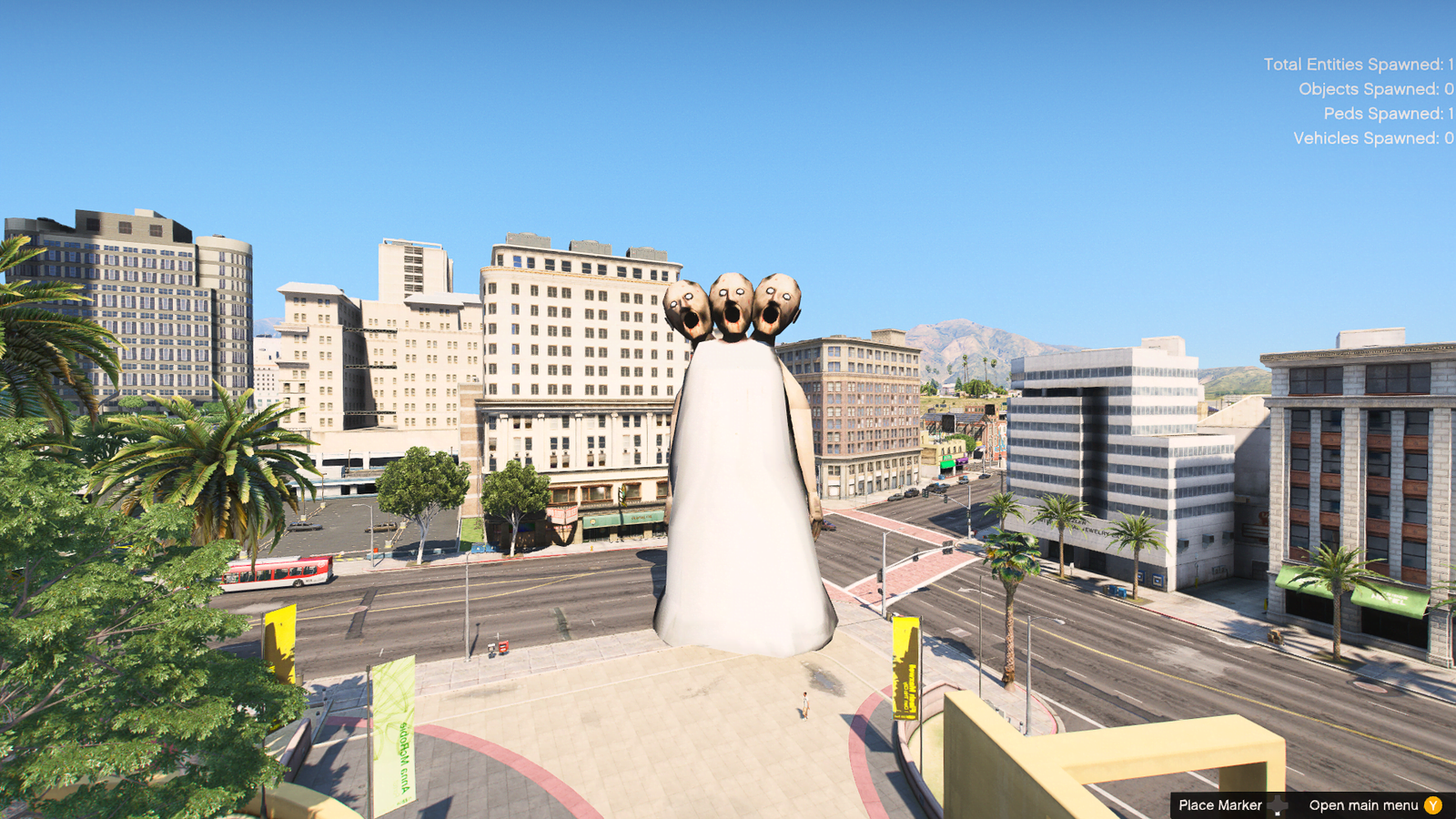 GTA 5 Mods Giant 3 Head Granny Addon Ped