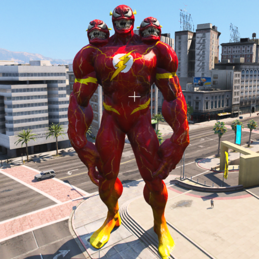 GTA 5 Mods Giant 3 Head Venom Flash Addon Ped