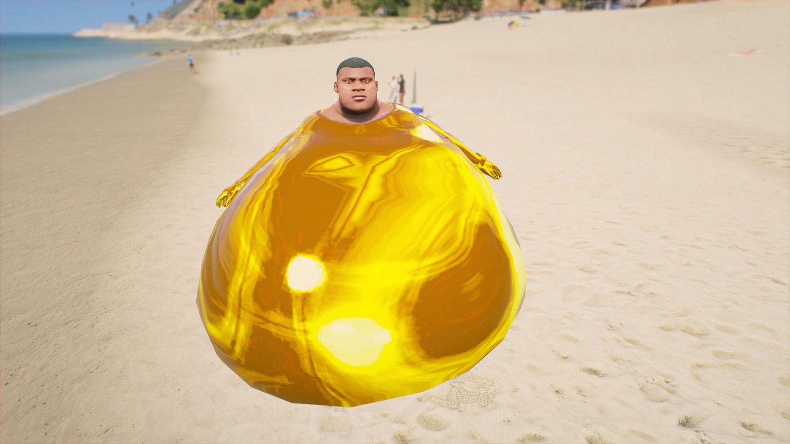 GTA 5 Mods Gold Fattest Franklin Addon Ped