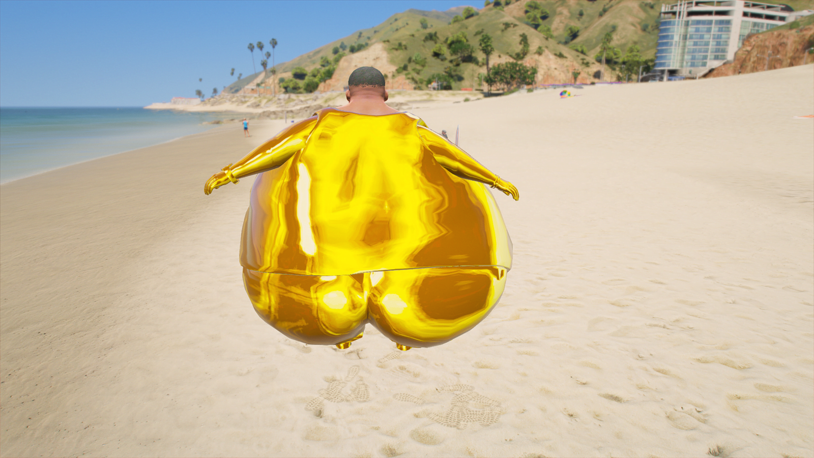 GTA 5 Mods Gold Fattest Franklin Addon Ped