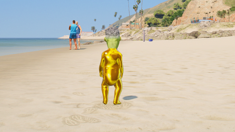 GTA 5 Mods Gold Baby Hulk Addon Ped