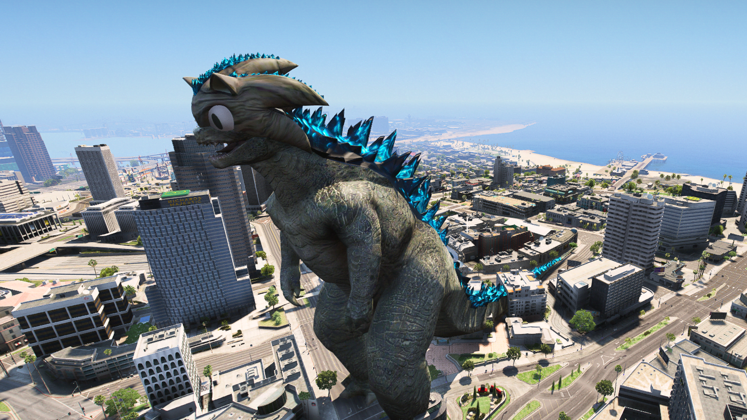 GTA 5 Mods Godzilla Sonic Addon Ped