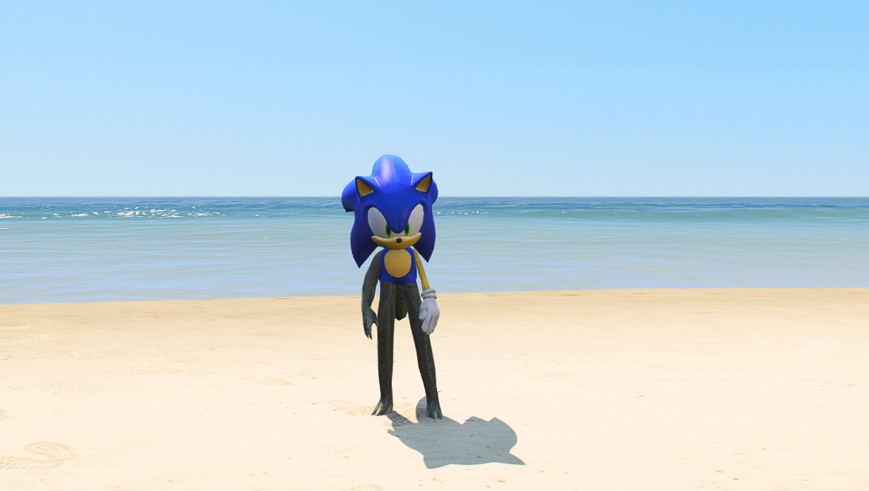 GTA 5 Mods Godzilla Sonic Addon Ped