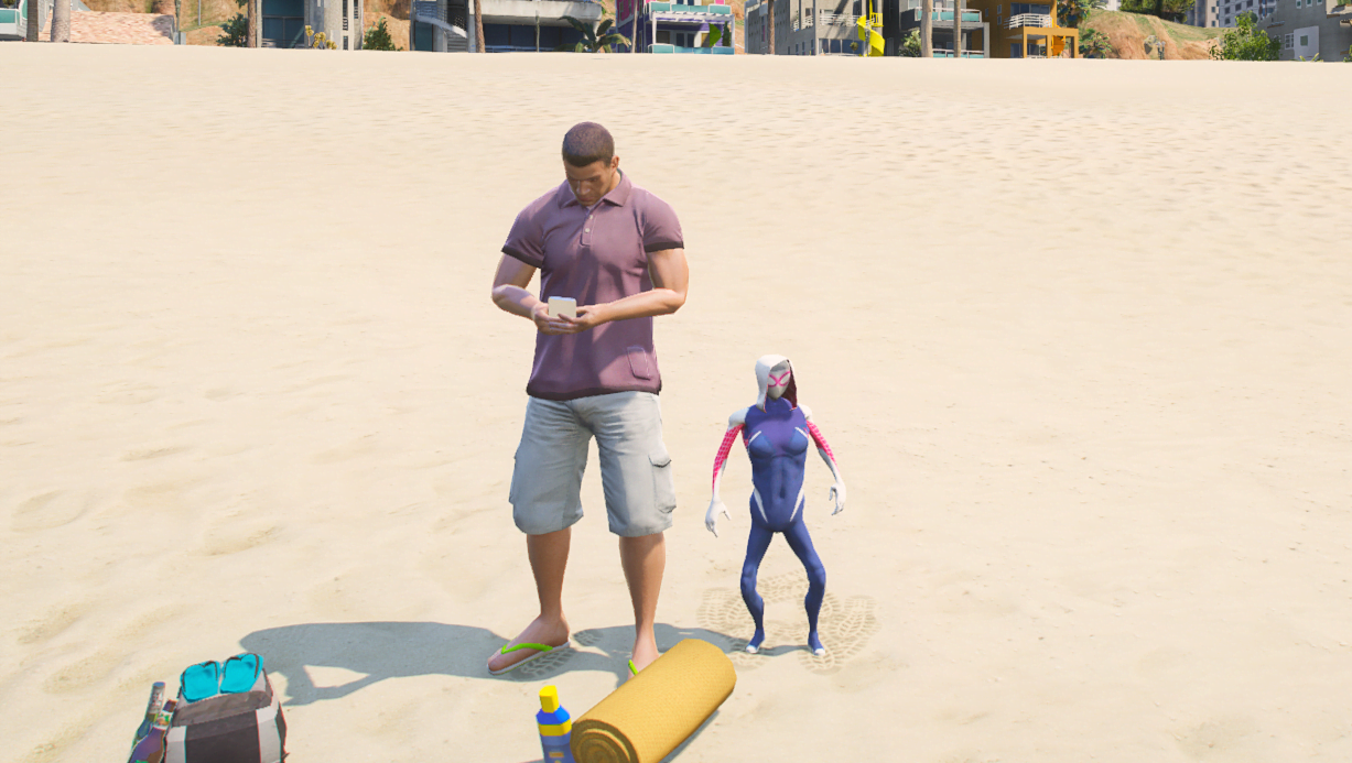 GTA 5 Mods Gwen Stacy Kid Addon Ped