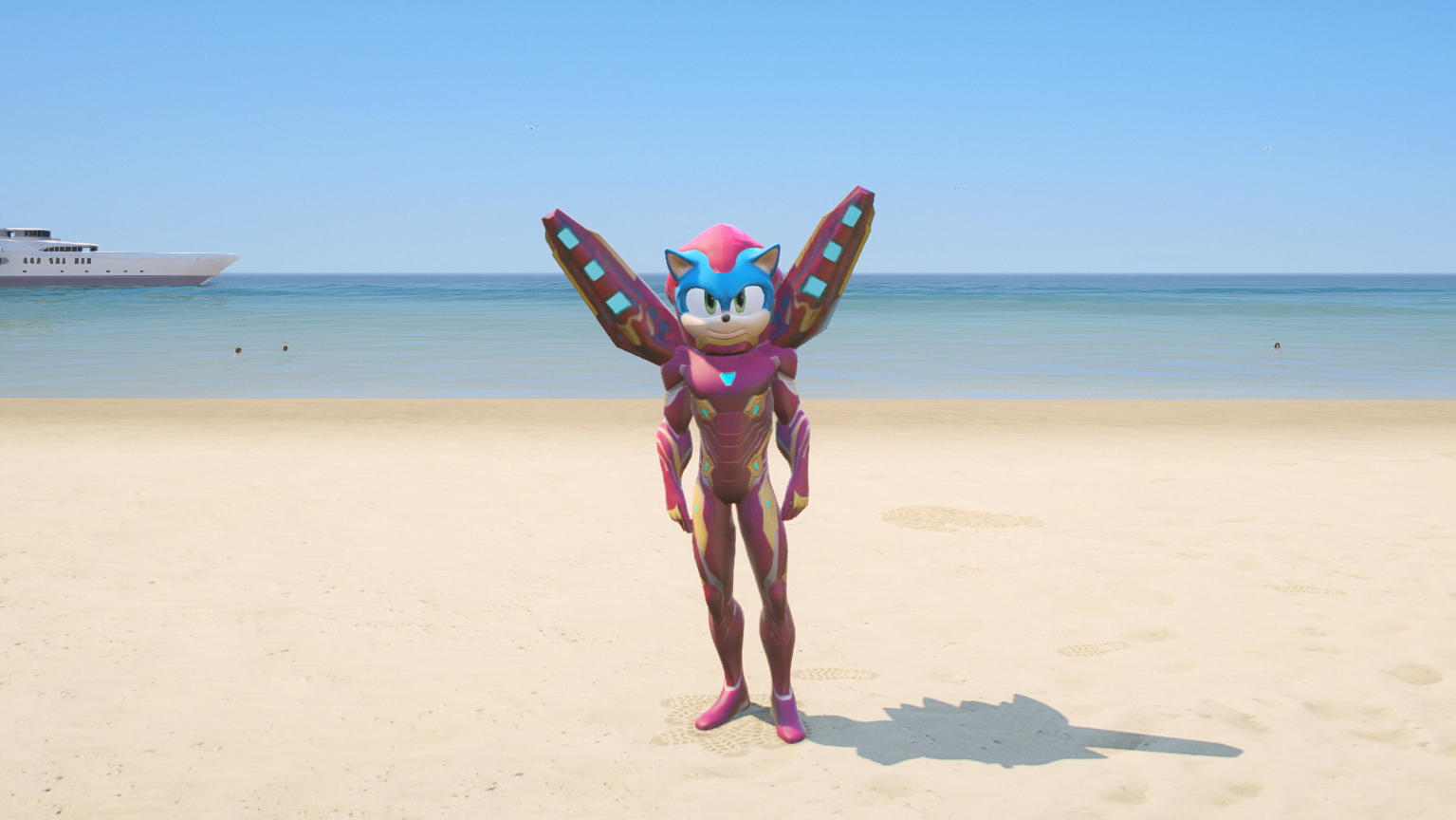 GTA 5 Mods Sonic Iron Man