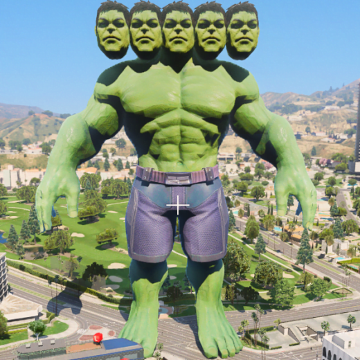 GTA 5 Mods 5Head Hulk Giant Addon Prop