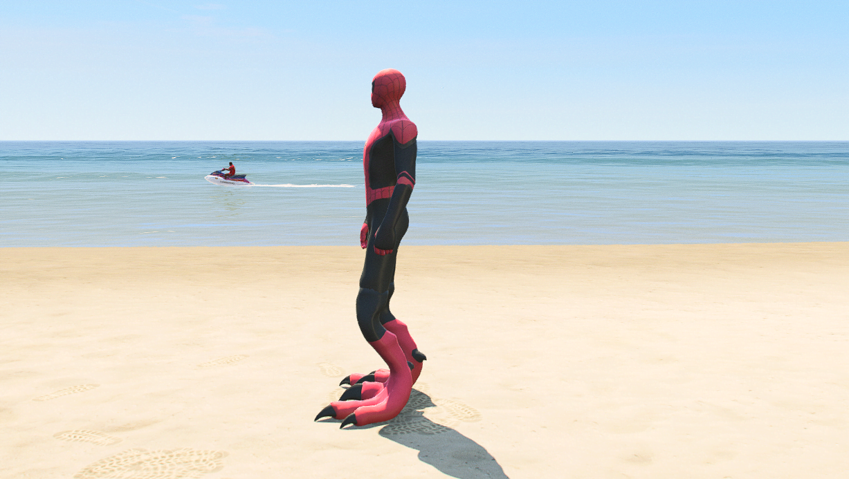 GTA 5 Mods Dinosaur Spiderman