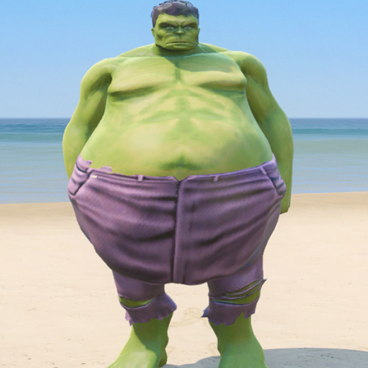 GTA 5 Mods Skinny to Fatty Hulk