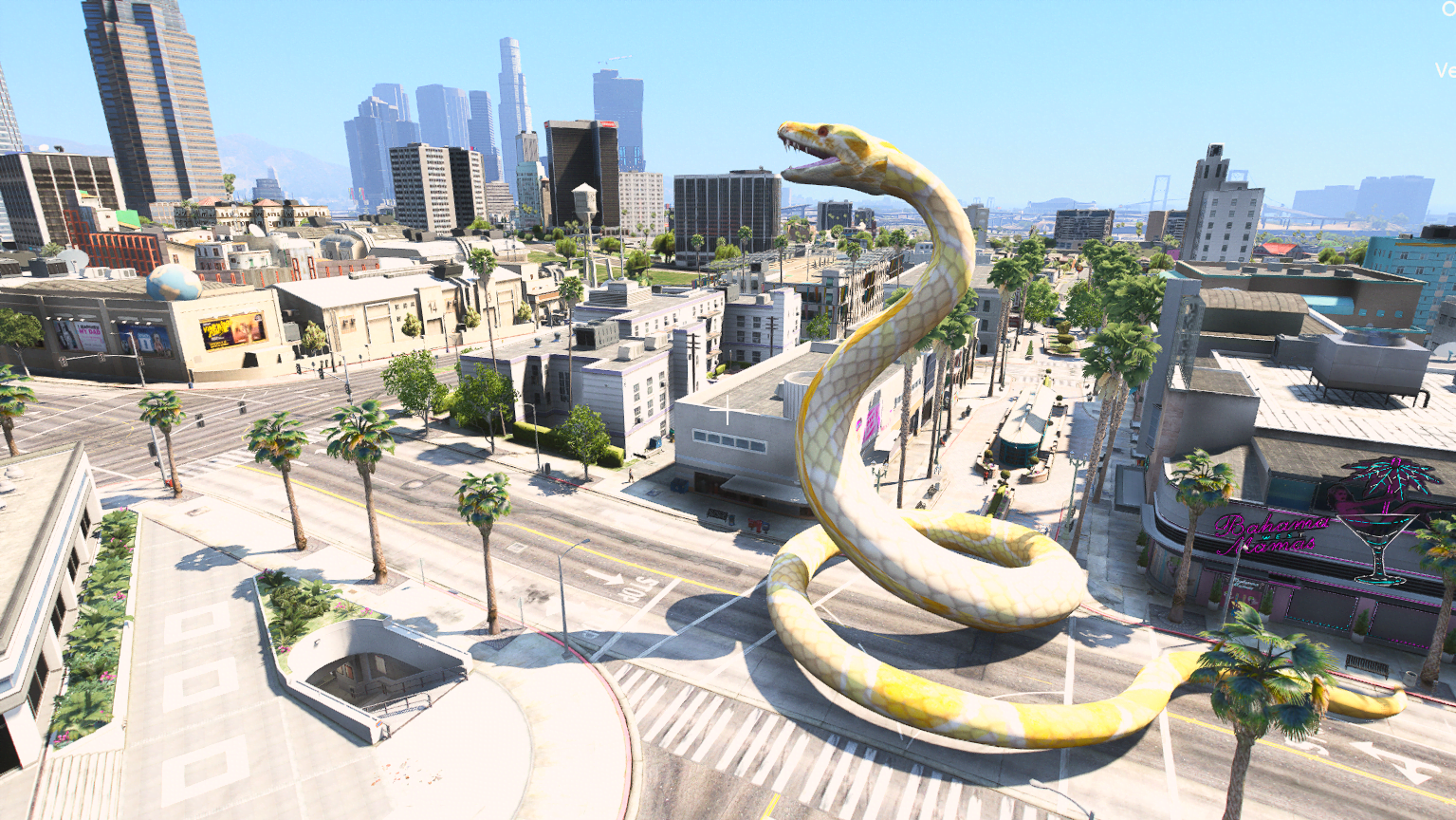 GTA 5 Mods Giant Python Snake Addon Ped