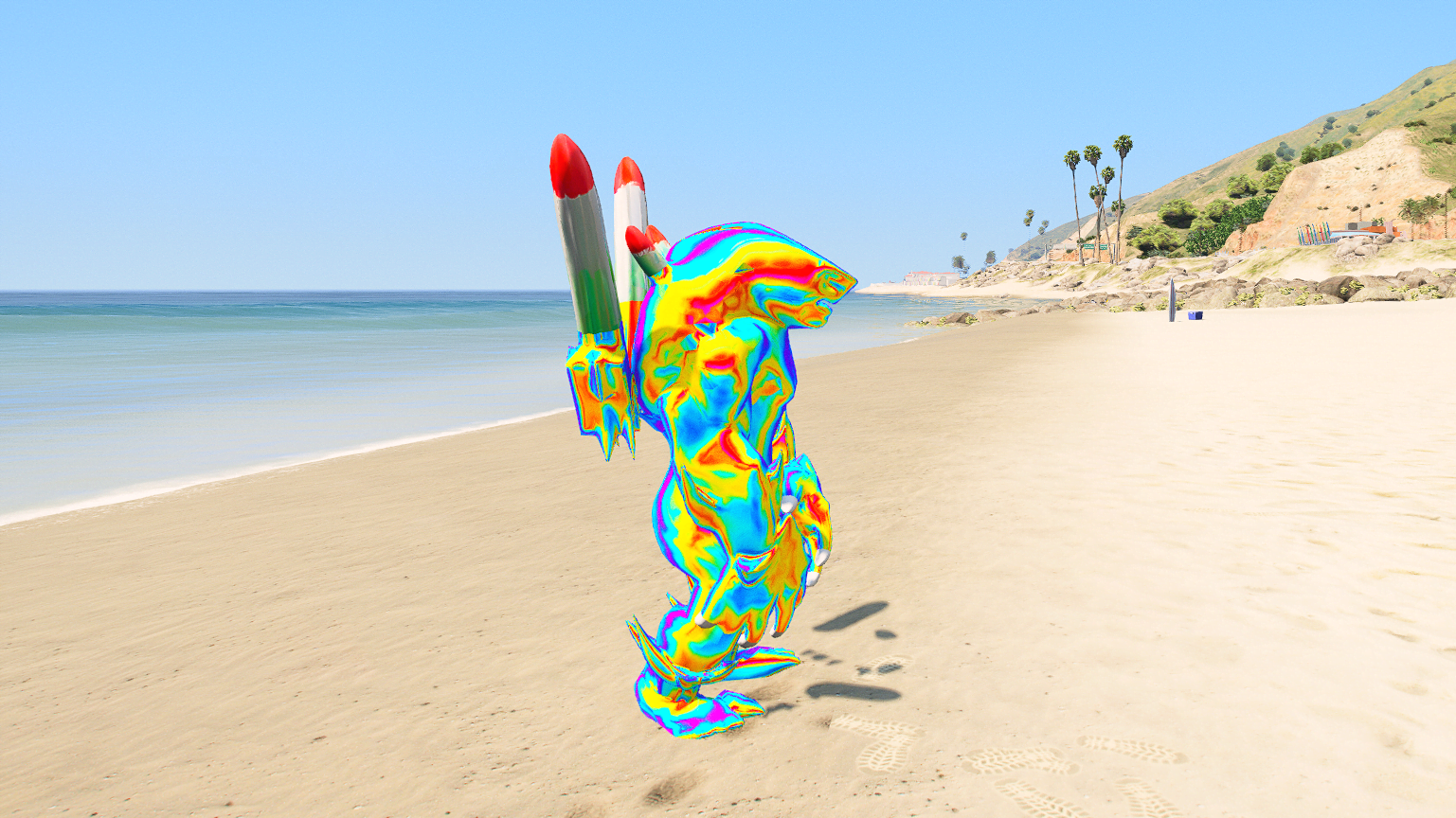 GTA 5 Mods Rainbow Megalodon Shark Addon+FiveM